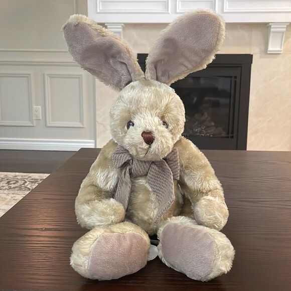 English Butler Oatmeal Colour Hare Rabbit Large Stuffed Plush Toy Puffy Land LTD - Picture 1 of 12